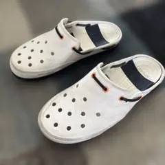 crocs ホワイト／ネイビー　27cm