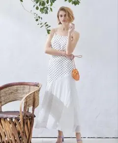 Estella K ドット柄タイトワンピース ☆Estella.K エステラケー 水玉ドット柄 ワンピース『F