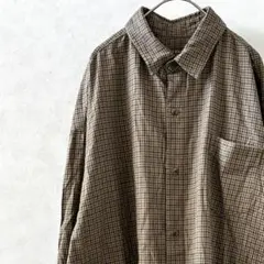 IMPRESTORE シャツ チェック柄 胸ポケット 大きめ ゆったり ゆるだぼ