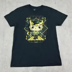 マーベル　ロキ　いたずらの神　トップス　半袖　Tシャツ　古着　ブラック　黒　M