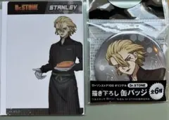 ローソンストア100 Dr.STONE 缶バッジ　クリアカード　スタンリー　2枚