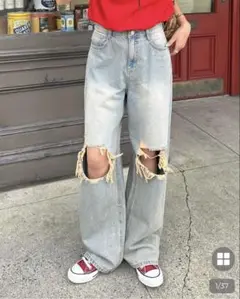 FELICE ヴィンテージワイドデニムパンツ M
