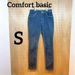 【Comfort basic】ストレッチデニム S 濃紺 スキニー