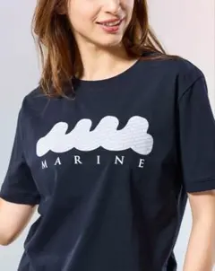 【MUTA MARINE】半袖Tシャツ (5) ブラック リフレクター ウェーブ