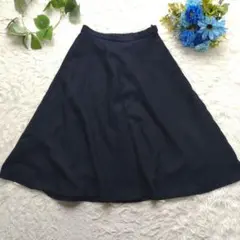 【アーバンリサーチ】【S相当】ロングフレアスカート　ネイビー　オフィスカジュアル