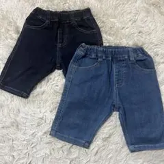 【2枚セット】ブランシェス　デニムパンツ　80cm