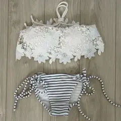rienda♡レーストリム付きセパレート水着