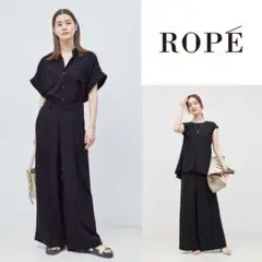 24年発売 ROPE ロペ トリアセバックサテンワイドパンツ 【S】