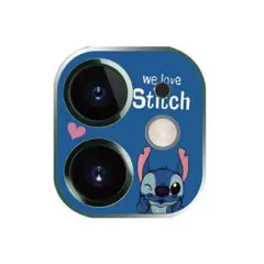 iPhone12レンズカバー キャラクター 全面保護 スティッチ②