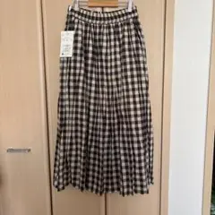 【新品未使用】ギンガムチェック ロングスカート Lサイズ