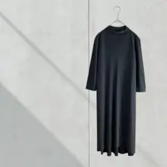 3469【SUTSESO】ワンピース　七分袖　ひざ下丈　グレー　ストレッチ　大人