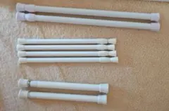 ホワイト 突っ張り棒 8本セット