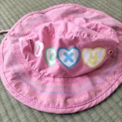 roxy 子供用ピンクハートバケットハット