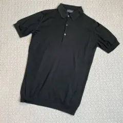 ジョンスメドレー 半袖ポロシャツ 黒 S