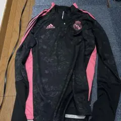 adidas Real Madrid フルジップ長袖 ピンク