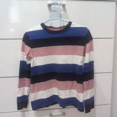 J.プレス ストライプ長袖Tシャツ 140（綿100%）