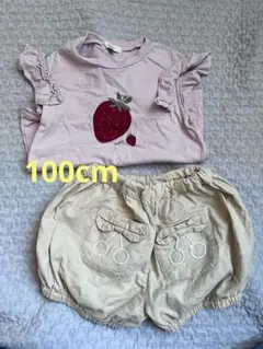 女の子100cm 夏服コーデセット　Tシャツ　ショートパンツ　SARAPH