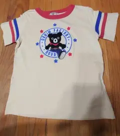 【美品】DOUBLE.B クマプリント 半袖Tシャツ 130cm　ミキハウス