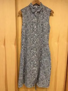 LIBERTY 花柄 ノースリーブ シャツワンピース