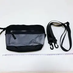 ✨未使用✨ショルダーバック　メッシュカバン　ファスナー付　ブラック　黒