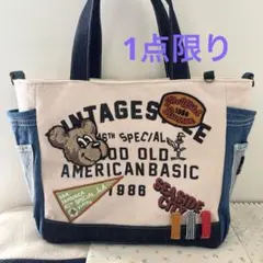 デニムリメイク　トートバッグ