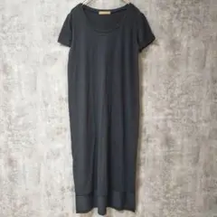 【美品】カットソーワンピース レディース ブラック 春夏 レディース Free