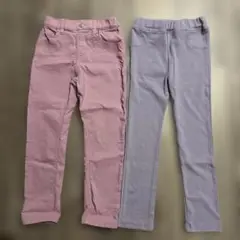 120サイズ ピンク・紫 ボトムス 2点セット