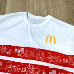 【超レア品】マクドナルド　RUN FOR READING Tシャツ　ストライプ