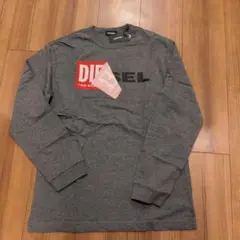 diesel ロゴ長袖シャツ グレー