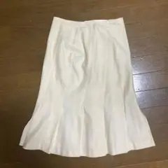 プロポーション　PROPORTION ホワイト プリーツスカート サイズ2