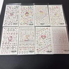 キキララ、キティネイルシール8枚セット