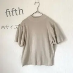 『fifth 』フリルスリーブ ニット　フリル袖　ボトルネック　フレアショルダー