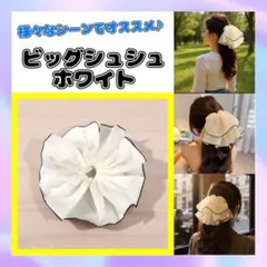 SALE オシャレ ビッグシュシュ ホワイト 結婚式 普段使い