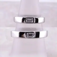 ★HARRY WINSTON★ ワンバゲット バンドリング ペア 結婚指輪