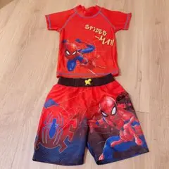 スパイダーマン 水着 上下セット 100