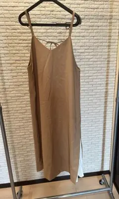 タケオキクチ　キャミワンピース　Lサイズ　ベージュ