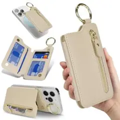 カードケース magsafe カード入れ スタンド機能 小銭入れ リング付き