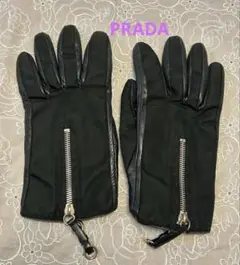 ◾️◾️SALE◾️◾️ PRADA ラムレザー&ナイロン　カシミヤ 手袋　71/2