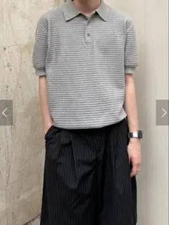 chikashitu+ リブニットポロ