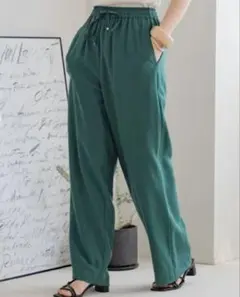 LOWRYS FARM リラックスイージーパンツ　グリーン