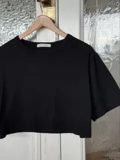 AEWEN MATOPH ブラック クロップドTシャツ