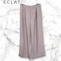 éclat エクラ リネン ワイドパンツ ハイウエスト 40