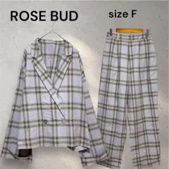 ROSE BUD ローズバッド セットアップ パンツ チェック柄