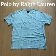 【難あり】Polo by Ralph Lauren 水色 Tシャツ M