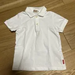 ミキハウス　ポロシャツ　半袖　白　100
