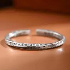 インディアンジュエリー　バングル　ブレスレット　シルバー　絵文字　ナバホ族