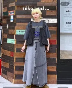 ニコアンド　ポケットワークベスト
