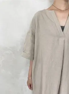 Hug O War ハグオーワー リネンカフタンワンピース