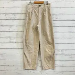 GU✨【S】パンツ コーデュロイ 無地 ゆったり シンプル アイボリー