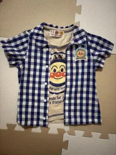 アンパンマン チェック柄 Tシャツ